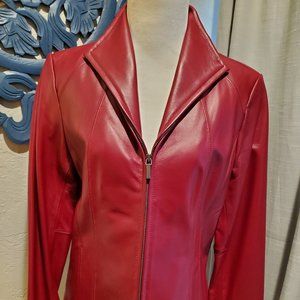 Leather Jacket Red